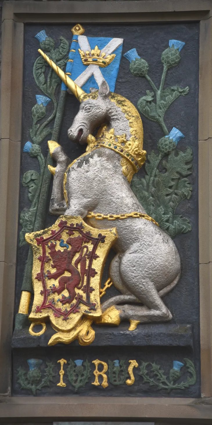 The unicorn panel from Holyrood